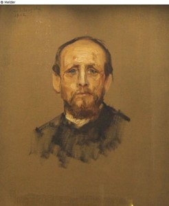 En-face Bildnis / Portrait eines bärtigen Mannes (Portrait en face / Portrait of a bearded man)